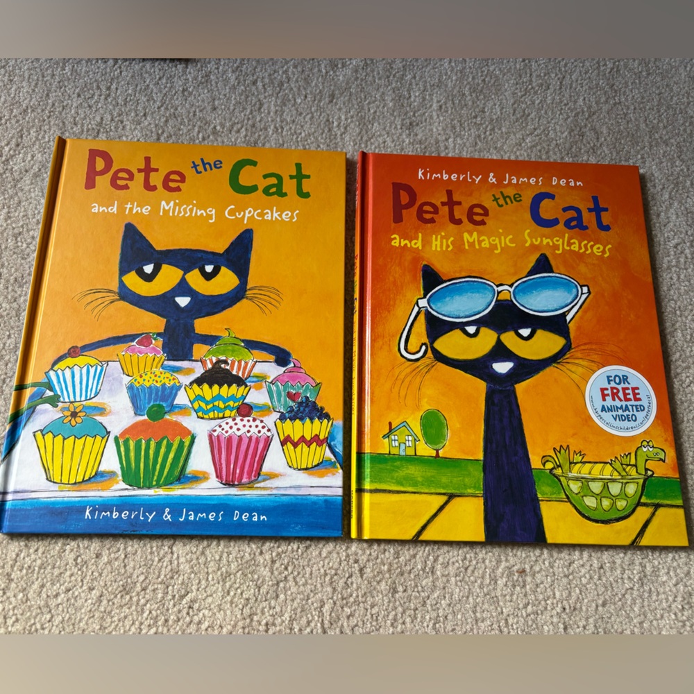 Pete the Cat Books - Set of 2 - The Missing Cupcakes & His Magic Sunglasses